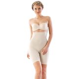 Cecimer 1 Beden Küçülten 3200 Dikişsiz Boxer Pantolon Lohusa Korse, Bej, 2XL