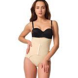 Cecimer 1 Beden Küçülten Agraflı Lazer Mideli Slip Kadın Külot Korse 2932, Bej, 2XL