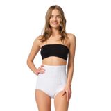 Cecimer 1 Beden Küçülten Balenli Lazer Mideli Slip Kadın Külot Korse 2931, Beyaz, 2XL