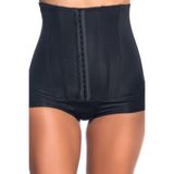 Cecimer 1 Beden Küçülten Balenli Mideli Lazer Kesim Slip Korse Siyah 2824, Siyah, 2XL