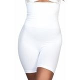 Cecimer 1 Beden Küçülten Dikişsiz Duble Boxer Korse, Beyaz, 2XL