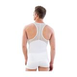Cecimer 1 Beden Küçülten Dikişsiz Fileli Atlet Korse, Beyaz, 2XL
