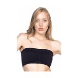 Cecimer 1 Beden Küçülten Dikişsiz Pedli Straplez Büstiyer 4022, Siyah, M