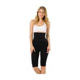 Cecimer 1 Beden Küçülten Dikişsiz Uzun Paçalı Duble Boxer Korse, Siyah, 2XL