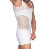 Cecimer 1 Beden Küçülten Erkek Korse Atlet E1006, Beyaz, 2XL