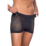Cecimer 1 Beden Küçülten Erkek Siyah Dikişsiz Fantezi Boxer, Siyah, S