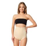 Cecimer 1 Beden Küçülten Kadın Bej Karın Toplayıcı Destekli Slip Korse, Bej, 2XL