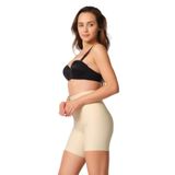 Cecimer 1 Beden Küçülten Kadın Bej Toparlayıcı Lazer Kesim Boxer Korse, Bej, S