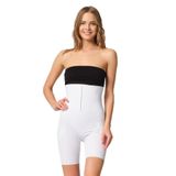 Cecimer 1 Beden Küçülten Kadın Beyaz Agraflı Uzun Paçalı Yüksel Bel Lazer Korse, Beyaz, 2XL