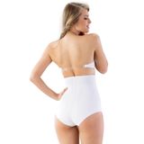 Cecimer 1 Beden Küçülten Kadın Beyaz Iz Yapmazide Toparlayıcı Slip Korse, Gri, 2XL