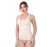 Cecimer 1 Beden Küçülten Kadın Beyaz Kalın Askılı Korse Atlet 5025, Beyaz, 2XL