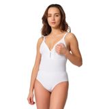 Cecimer 1 Beden Küçülten Kadın Beyaz Sırt Destekli Badi Emzirme Korse 2944, Beyaz, 2XL