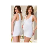 Cecimer 1 Beden Küçülten Kadın Dikişsiz Hamile Atlet Korse Body, Beyaz, S