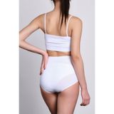 Cecimer 1 Beden Küçülten Kadın Dikişsiz Slip Pantolon Lohusa Korse Beyaz, Beyaz, L