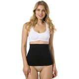 Cecimer 1 Beden Küçülten Kadın Double Bel Dikişsiz Lohusa Korse, Siyah, 2XL