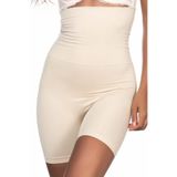 Cecimer 1 Beden Küçülten Kadın Ten Çift Kat Bel Boxer Korse 2014t, Bej, 2XL