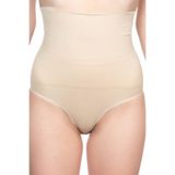 Cecimer 1 Beden Küçülten Kadın Ten Çift Kat Yüksek Bel Çıtçıtlı Külot Korse 2019t, Bej, 2XL