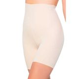 Cecimer 1 Beden Küçülten Kadın Ten Lazer Kesim Yüksek Bel Boxer Korse 2707, Bej, L