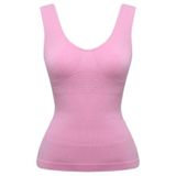 Cecimer 1 Beden Küçülten Pembe Kadın Kalın Askılı Korseli Atlet toparlıyıcı, Pembe, M