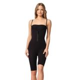 Cecimer 1 Beden Küçülten Siyah 2093 Ön Agraflı Göğsü Açık Paçalı Boy Korse, Siyah, 2XL