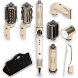 Cecotec Airglisse 8'i 1 Arada Champagne Saç Şekillendirici – 1400 W Güç, 110.000 Rpm Yüksek Hızlı Motor, Isıtmalı Plakalar, Döner Fonksiyon, Plazma Teknolojisi ve 8 Farklı Şekillendirme Aksesuarı - Altın