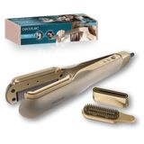 Cecotec AirLisse 2'si 1 arada ForceDry Şampanya Hava Düzleştirici, 1000 W, 19,7 m/s Hava Akımı, 2 Mıknatıslı Başlık, Buğulanma Yok, Plazma Fonksiyonu, Fırçasız Motor, 4 Sıcaklık ve 2 Hız
