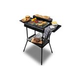 Cecotec Elektrikli Izgara Perfectsteak 4250 Stand, 2400 W, Paslanmaz Çelikten Yapılmış Izgara Izgarası, Geniş Yüzeyli Stand, 3 Yükseklik Seviyesi Ve Rüzgar Koruma Paneli, Paslanmaz Çelik, Perfectsteak