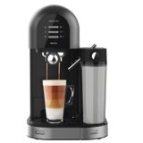 Cecotec Yarı Otomatik Kahve Makinesi Power-ccino 20 Chic Nera Serisi, Öğütülmüş Kahve ve Kapsül için 20 Bar, 0,7 L Süt Tankı, 1,7 L Su Tankı, Siyah