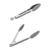 Cedric Metal Saplı Kilit Sistemli Silikon Uçlu Servis Maşası Gri 26 cm