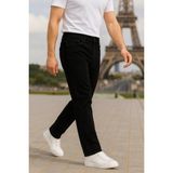 Cedy Denim C336 Yüksel Bel Bol Kesim Boru Paça Regular Fit Siyah Erkek Kot Pantolon