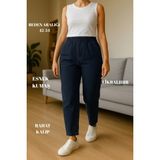 Cedy Denim Cedy Denım - Büyük Beden Likralı, Beli Lastikli Jean Pantolon C636 - 01-Mavi - -- - 54