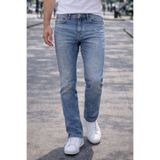CEDY DENIM Erkek Kırık Mavi 5 Cep Klasik Slimfit Normal Bel Düğmeli Likralı Dar Paça Jean Pantolon C300