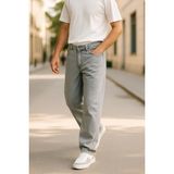Cedy Denim Erkek Yüksek Bel Bol Kesim Baggy Loose Fit Jean PANTOLON-C352 - 29 - 32 - Açık Gri