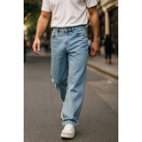 Cedy Denim Erkek Yüksek Bel Bol Kesim Baggy Loose Fit Jean PANTOLON-C352 - 29 - 32 - Açık Mavi