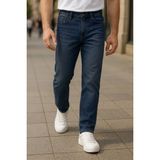 Cedy Denım Erkek Yüksel Bel Bol Kesim Boru Paça Kot Pantolon Reguler Fit Jean C336 - 30 / 30 - Mavi
