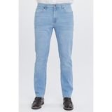 Cedy Denım Erkek Yüksel Bel Bol Kesim Boru Paça Kot Pantolon Reguler Fit Jean C336 - 32 / 32 - Buz - Mavi