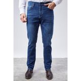 Cedy Denım Erkek Yüksel Bel Boru Paça Kot Pantolon Reguler Fit Jean C336 - 32 / 32 - Mavi