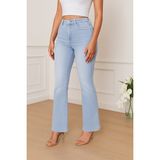 CEDY DENIM Kadın 5 Cep Düşük Bel İspanyol Paça SkinnyFit Esnek Jean Pantolon C619 Kar Yıkama 26