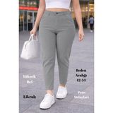 Cedy Denım Kadın Büyük Beden Pileli Mom Jean Pantolon C600 - 46 - Taş Rengi