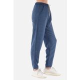 CEDY DENIM Kadın Yazlık Sentetik Keten Yüksek Bel Lastikli Dar Paça Mom Pantolon C611