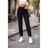 Cedy Denim Kadın Yüksek Bel Soho Boyfriend Jean C599 - 46 - Siyah
