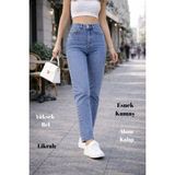 CEDY DENIM Kadın Yüksek Bel Soho Boyfriend Jean C599 - Açık Mavi - 42 - Dropsuz