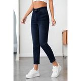 CEDY DENIM Kadın Yüksek Bel Soho Boyfriend Jean C599 - Lacivert - 44 - Dropsuz
