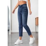 CEDY DENIM Kadın Yüksek Bel Soho Boyfriend Jean C599 - Mavi - 44 - Dropsuz