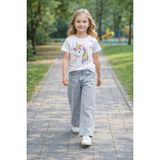 Cedy Denim Kız Çocuk Yüksek Bel Cotton Palazzo Jean Pantolon - 5 - 6 Yaş - Kar Yıkama