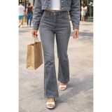 Cedy Denım Yüksek Kalite Kadın 5 Cep Düşük Bel Ispanyol Paça Skinnyfit Esnek Jean Pantolon C619 - 0-Gri - 31