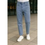 CEDY DENIMDar Paça Erkek Yüksek Bel Kot Pantolon - Salaş Mom Jean C333 - Açık Mavi - 34 / 28 - Dropsuz