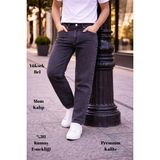 CEDY DENIMDar Paça Erkek Yüksek Bel Kot Pantolon - Salaş Mom Jean C333 - Antrasit - 38 / 28 - Dropsuz