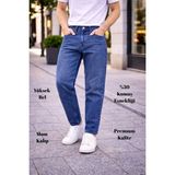 CEDY DENIMDar Paça Erkek Yüksek Bel Kot Pantolon - Salaş Mom Jean C333 - Koyu Mavi - 31 / 28 - Dropsuz