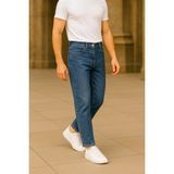 CEDY DENIMDar Paça Erkek Yüksek Bel Kot Pantolon - Salaş Mom Jean C333 - Koyu Mavi - 34 / 28 - Dropsuz